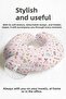 Cute Animals Patterned Cotton Neck Pillow - Pastel Pink Soft Travel Pillow - 5