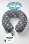 Colorful Rainbow Snail Pattern Neck Pillow - Cute Navy Blue Kids & Adult Travel Pillow - 4