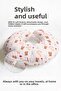 Cute Animal Patterned Cotton Neck Pillow - Pastel Pink Striped Kids & Adult Travel Pillow - 4