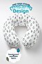 Penguin Patterned Cotton Neck Pillow - Winter Themed White Gray Blue Children & Adult Travel Pillow - 4