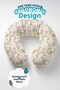 Animal Figured Cotton Neck Pillow - Floral Pastel Colored Kids & Adults Travel Pillow - 2