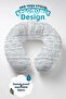 Striped Cotton Neck Pillow - Modern Blue White Design Adult Travel Pillow