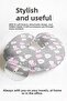 Cute Clouds Pattern Ergonomic Neck Pillow - Pastel Gray Pink Kids & Adults Travel Pillow - 3