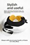 Cotton Neck Pillow with Cat Figure - Modern Black Yellow Design Travel Pillow - 7