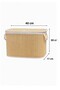 Naturlid Covered Wicker Patterned Multi-Purpose Storage Basket – Modern & Functional Organizer Narrow - 2
