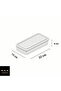 Plastic White Lid Rectangular Storage Box - 4