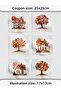 100% Cotton Patterned Fabric Set for Patchwork and Quilting – 6 Coupons + Additional Panel - 4