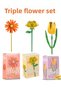Set of 3 Decorative Rose Flower Bouquet Making Kit Toy 200+ Pieces Full Set/Eternal Flower Set -1
