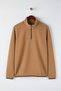 Camel Regular/Normal Fit Stand Collar Zippered Seam Detail Fleece Sweatshirt Tmnaw26Sw00036 - 5