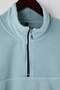 Mint Regular/Normal Cut Stand Collar Zippered Seam Detail Fleece Sweatshirt Tmnaw26Sw00036 - 6
