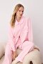 Pembe Fırfırlı Cep Detaylı Viskon Dokuma Pijama Takımı THMAW25PT00146