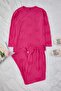 Pembe Kalpli Örme Büyük Beden Pijama Takımı TBBAW26AI00024 - 3