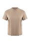 Yağ Yeşili-Gri 2'li Paket %100 Pamuk Basic Dik Yaka Örme T-Shirt TWOSS20TS1500 - 12