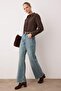 Mavi Vintage Yıkama Yüksek Bel Wide Leg Geniş Paça %100 Pamuk Non-Stretch Jeans TWOAW26JE00228 - 2