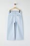 Mavi Düz Geniş Paça/Wide Leg Kız Çocuk Dokuma Pantolon TKDAW26PL00003 - 3