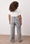 Gri Yüksek Bel Geniş Paça Comfort/Orta Esnek Büyük Beden Wide Leg Jeans TBBAW23CJ00020 - 4