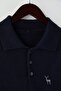 Lacivert*004 Fitted Polo Yaka Düz Kazak TMNAW23KZ00238 - 6