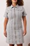 Gray Front Zipper Medium Stretch Denim Plus Size Dress Tbbss24Ah00206 - 3