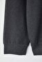Anthracite New Oversize/Wide Cut Plus Size Brushed Thessaloniki Stand-Up Collar Sweatshirt Tmnaw26Ao00000 - 3