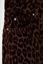 Kahverengi Süet Görünümlü Leopar Desenli Yüksek Bel Büyük Beden Wide Leg Jeans TBBAW26CJ00045 - 6