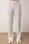 Beyaz Çok Renkli 3'lü Hırkalı Çiçekli Fitilli Örme Pijama Takımı THMAW26PT00179 - 4