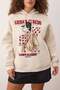 Taş Oversize/Geniş Kalıp Kapüşonlu İçi Polarlı Baskılı Büyük Beden Sweatshirt TBBAW26AO00025 - 3