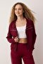 Bordo İnterlok Örme Spor Ceket THMAW26SK00009 - 3