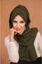 شال بونيه برباط على شكل فراشة كاكي - 3