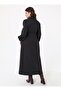 Crepe Fabric Aller Detailed Plus Size Dress - Black - Alia - 7