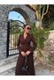 Women's Stylish Suit with Belt - Blazer & Pleated Skirt - 4