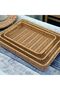 1Pcs Only Large Size Rectangular Wicker Tray Serving Presentation Tray Organizer Organizer 40*30cm - 2