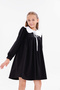 Black Collar Girl Dress - 4