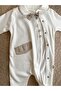Smoking Suit with Bow Tie Baby Boy Romper & Hat - Ecru - 0-3-6 Months - 100% Cotton - 5