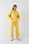 Oversize Unisex Sweatshirt Hoodie Yellow – Hooded, 3 Thread Raised Fleece, Kangaroo Pocket, Basic - 6