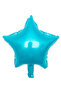 45cm Light Baby Blue Star Foil Balloon, Sky Blue Flying with Helium