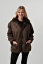 Women's Coat Plush-Lined Women's Suede Coat (Large Size)