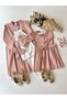 Orange Crisp Poplin Tunic and Orange Poplin Girls' Dress - 6