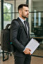 حقيبة ظهر Business Pro مقاس 15.6 بوصة - 17.6 بوصة للكمبيوتر المحمول والكمبيوتر المحمول - أسود - 7