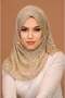 Gold Burning Pattern Double Shawl - 3