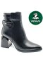 Sazreen Genuine Leather Orthopedic Heeled Women's Boots Black