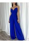 Imported Crepe Fabric Strap Wide Leg Jumpsuit Dress (Colorful) - 2