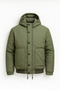 Oversize Pocket Detailed Hooded Lightweight Puffer Jacket - Green
