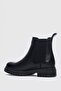 Whitney Genuine Leather Elastic Women's Short Boots - Black - 4