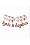 Rose Gold Transparent Balloon with Confetti, Rose Gold Happy Birthday Calligraphy - 2