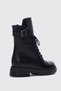 Fallon Genuine Leather Women's Boots with Buckle Detail - BLACK - 4