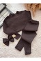 BROWN BABY TIGHTS BLUZ BANDANA SET SET - 2