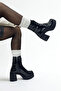 Black Patent Leather Women's Boots Gd2012 - 3