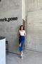 Women's Jeans Cotton Slit Long Blue Denim Skirt - 4
