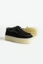 Clark Black Suede Crepe Non-Slip Sole Lace-Up Women's Shoes - 6