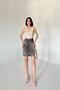 Women's Buttoned Tight Cotton Leopard Black Mini Skirt - 3